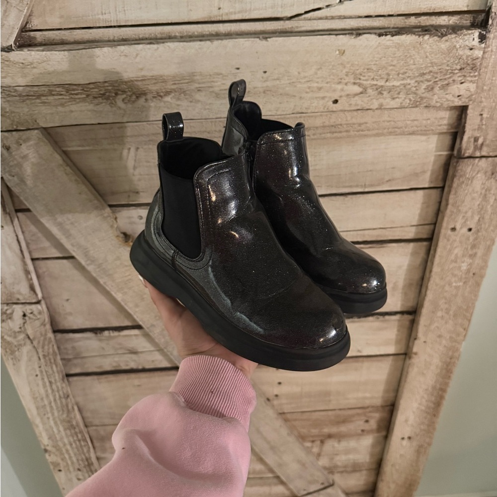 Dolce Vita Kids Shiny Black Chelsea Boots